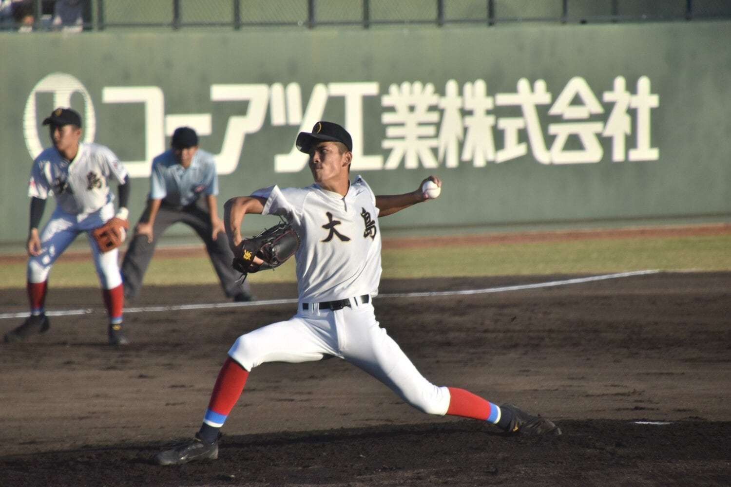 大島高のエース左腕・大野稼頭央 ©Takahiro Kikuchi