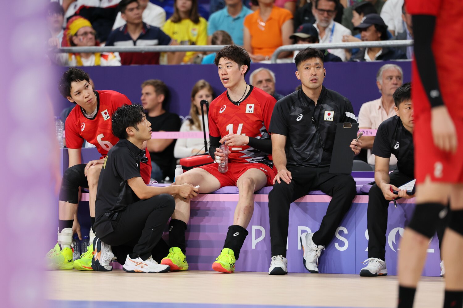 ドイツ戦では一時、ベンチに下がるシーンも　©︎Kaoru Watanabe/JMPA