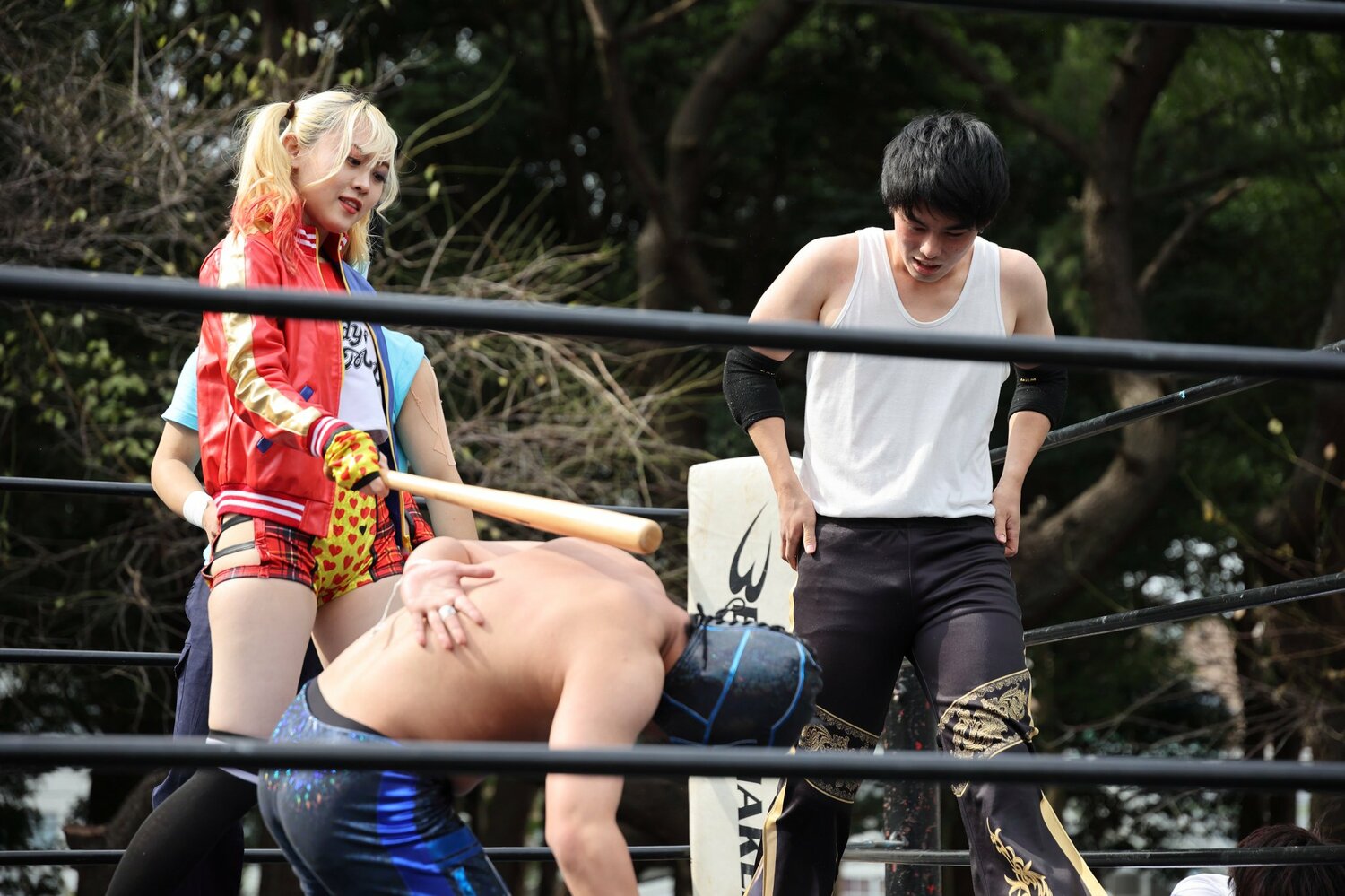 2021年10月に行われた屋外興行にて　©本人提供