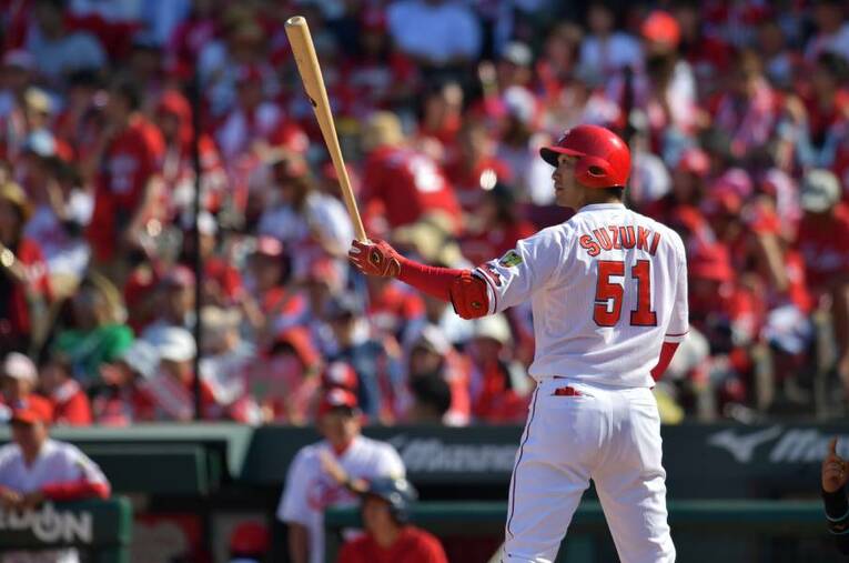 鈴木誠也／広島 ／ photograph by Hideki Sugiyama