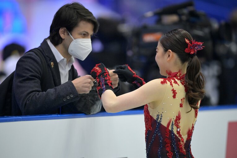 ステファン・ランビエル（左）と紀平©Getty Images