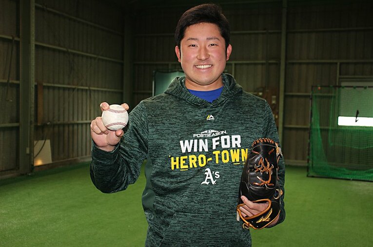憧れのMLBへ、思わぬ形でスタート地点に立った冨岡聖平。不遇の大学時代を経て、挑戦の道が開かれた。 ／ photograph by Yu Takagi