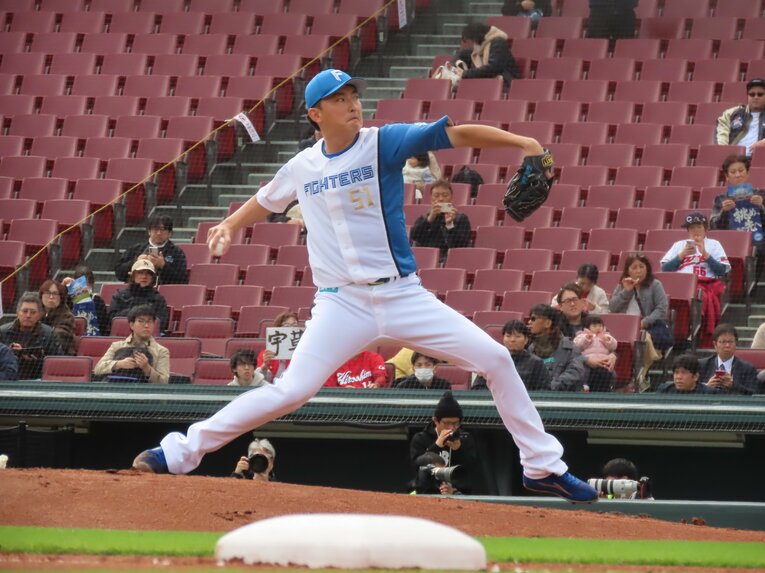 石川のピッチング　©Kou Hiroo