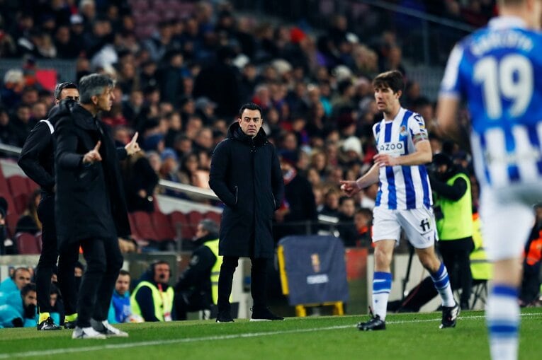 「クボのことは知ってるよ」バルササポに久保建英が笑顔で… 放送なしが惜しい「名手ブスケッツが声を荒げた」鮮烈プレー〈現地撮影〉(61)