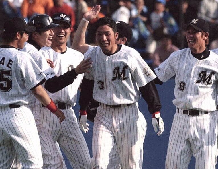 ロッテ時代の喜多　©Kyodo News