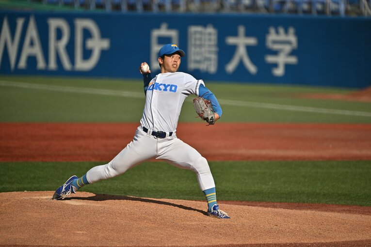 プロ志望届を出している東大のエース・井澤　©Hideki Sugiyama