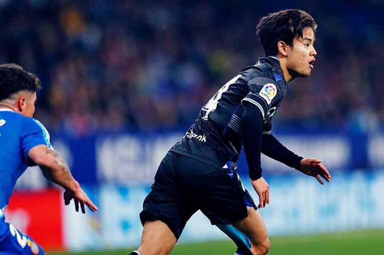 エスパニョール戦で2戦連続のMOMに輝いた久保建英。主力不在を感じさせないほど久保のプレーはキレを増している ／ photograph by Daisuke Nakashima