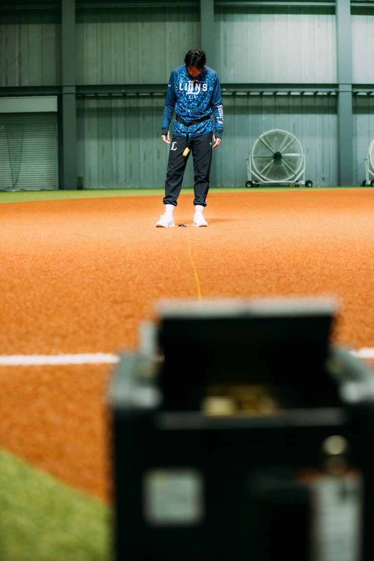 大谷の進化の秘密のひとつと考えられる最新機器「1080スプリント」　撮影：北原基行