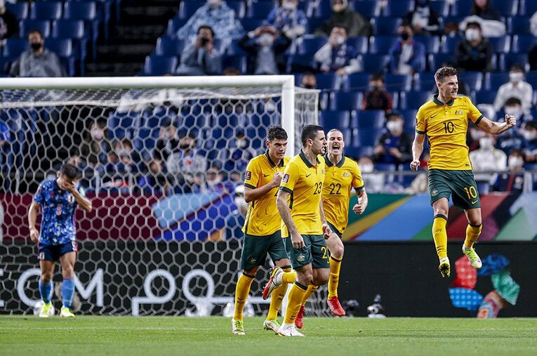 2021年10月のホーム戦では2－1で日本が勝利した。オーストラリアはW杯ストレートインへ崖っぷちの状態で、どのような策を持って挑んでくるか ／ photograph by Kiichi Matsumoto/JMPA