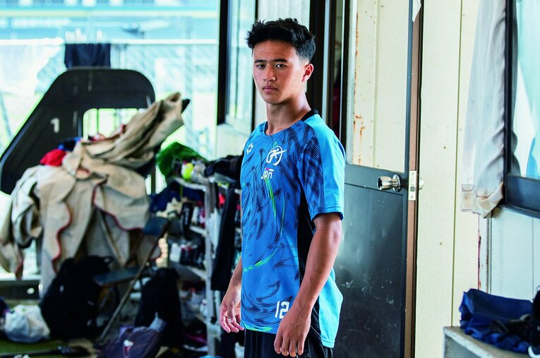 宮崎の日章学園高３年生の高岡伶颯。来春よりサウサンプトンへの加入が内定している ／ photograph by Ryo Kawagoe