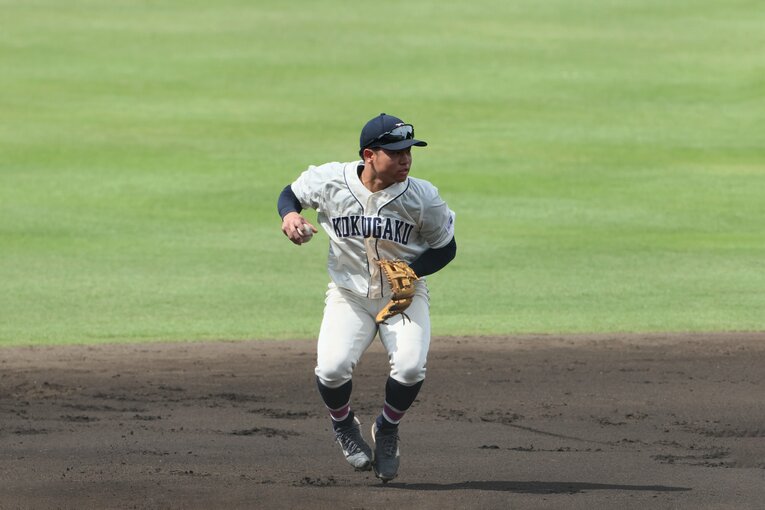 2年生で唯一、大学日本代表に選出された國學院大の緒方漣 ©Shigeki Yamamoto