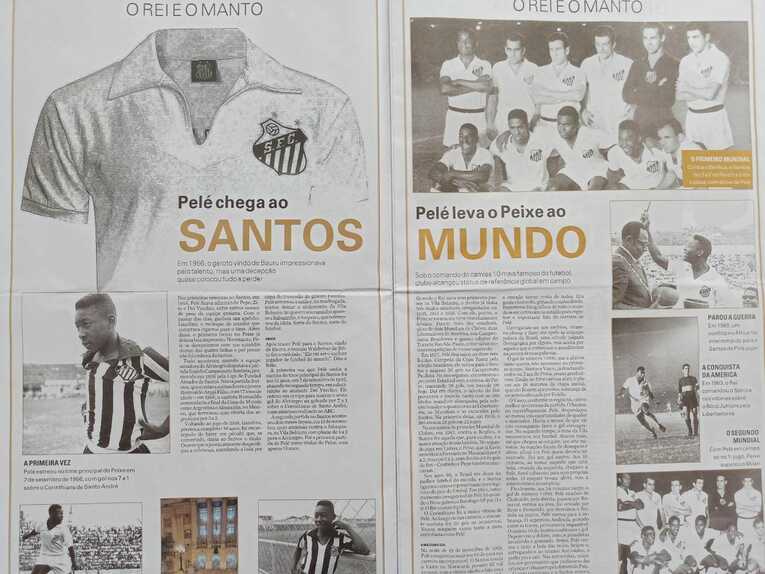 「ペレがサントスへやって来て、彼はサントスを世界へと導いた」（「ア・トリブーナ」）©Hiroaki Sawada