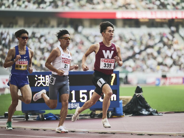 日本選手権では1500mでも積極的なレースを見せた山口　©Yuki Suenaga