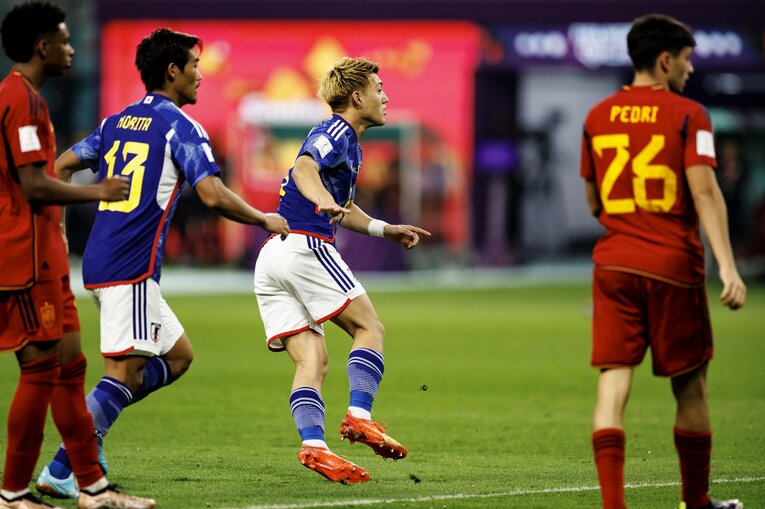 堂安のゴールシーン　©︎Kiichi Matsumoto/JMPA