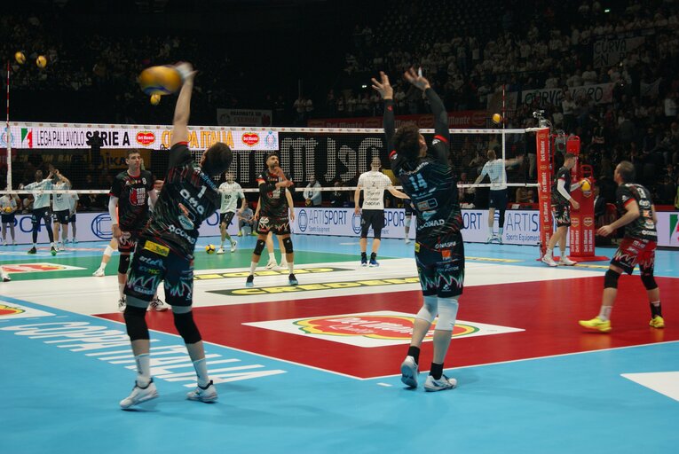 ペルージャの試合前練習（コッパ・イタリア準決勝）©︎Takashi Yuge