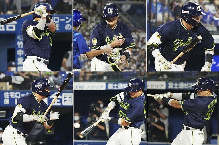 1試合5安打4打点など、DeNAとの首位攻防3連戦で11打数9安打4本塁打9打点。村上宗隆の打棒には恐ろしさすら感じる ／ photograph by Kyodo News