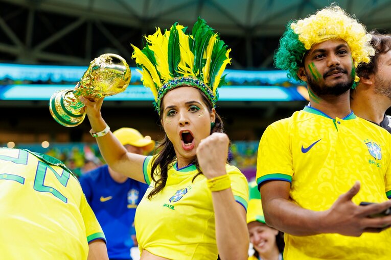 カタールW杯の女性サポーター　©Kiichi Matsumoto/JMPA