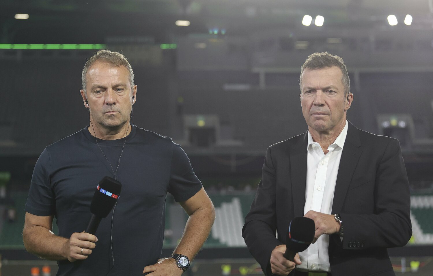 フリック（左）とローター・マテウス　©DPA/JIJI PRESS