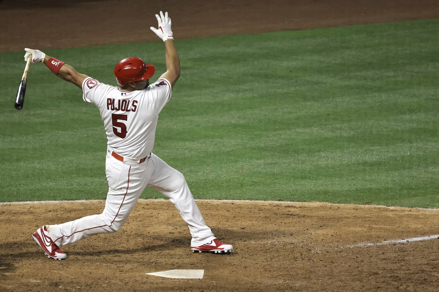 エンゼルス時代にホームランを放つプホルス　©Getty Images