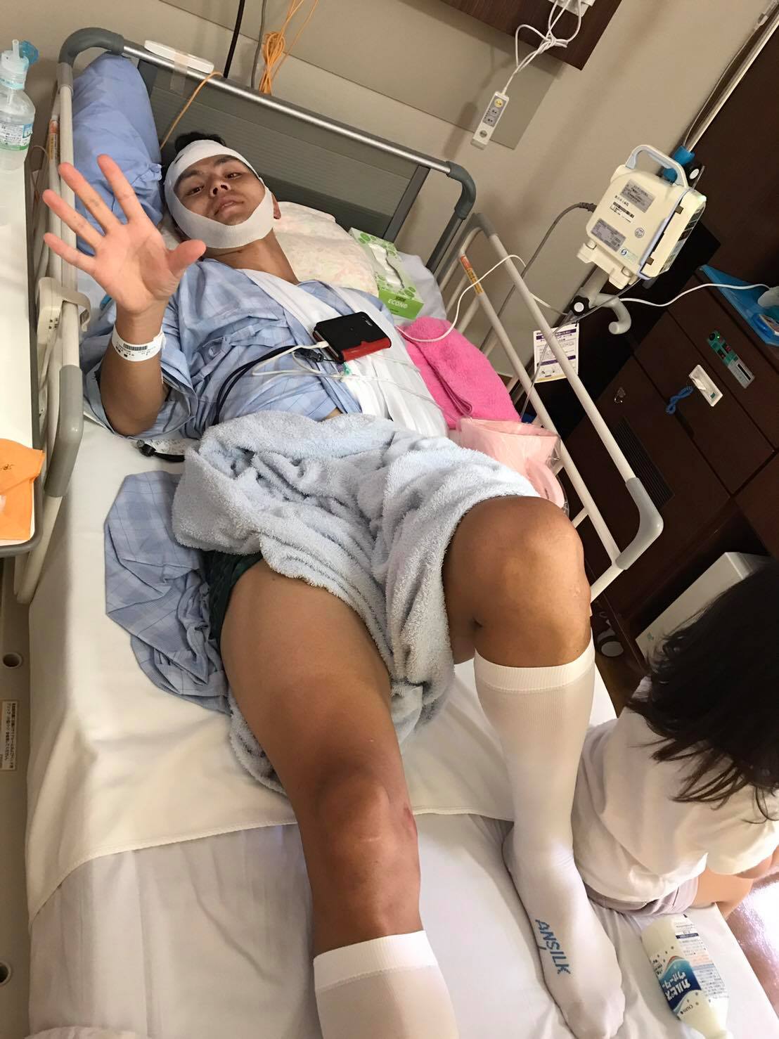 大事故に遭い、