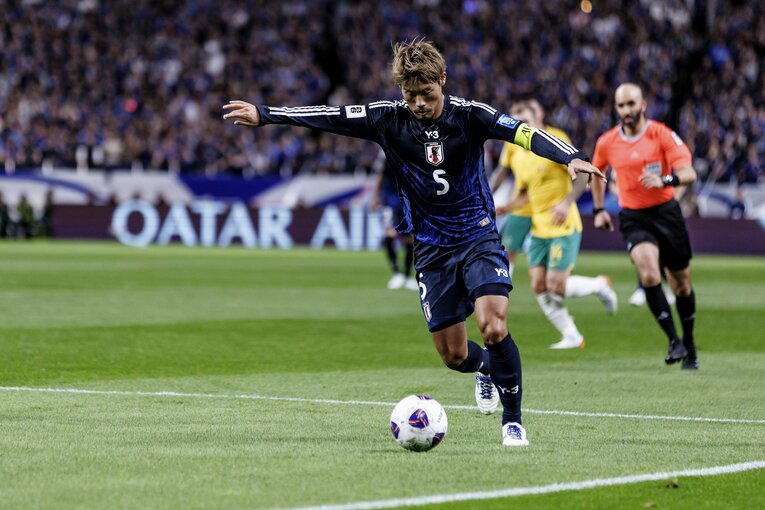 オーストラリア戦でMVPに選出された守田英正　©Kiichi Matsumoto