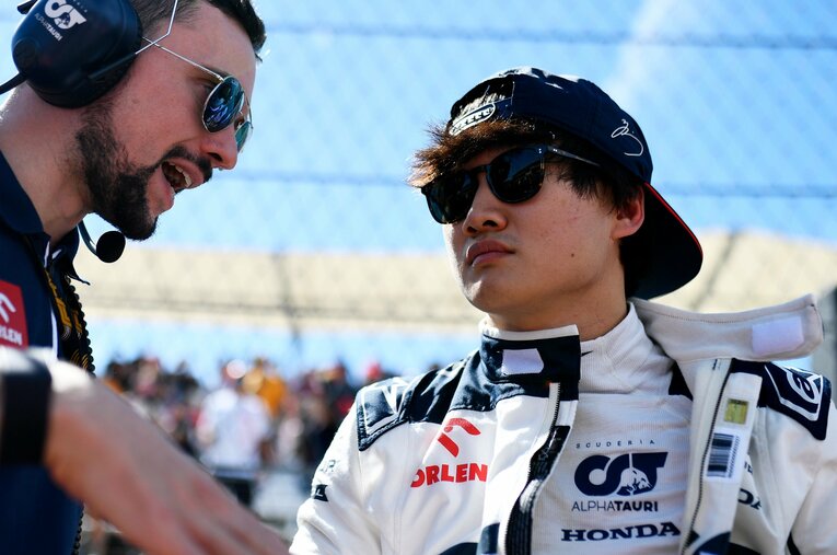 アメリカGPで、角田は今季4度目にして最高位の8位で入賞を果たした ／ photograph by Getty Images / Red Bull Content Pool
