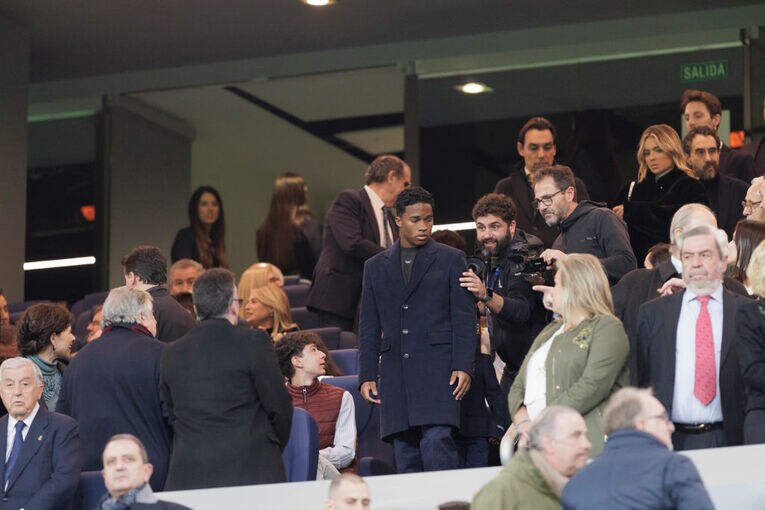 2023年12月のマドリーvsビジャレアルでは、“VIP待遇”で観戦した　©Getty Images