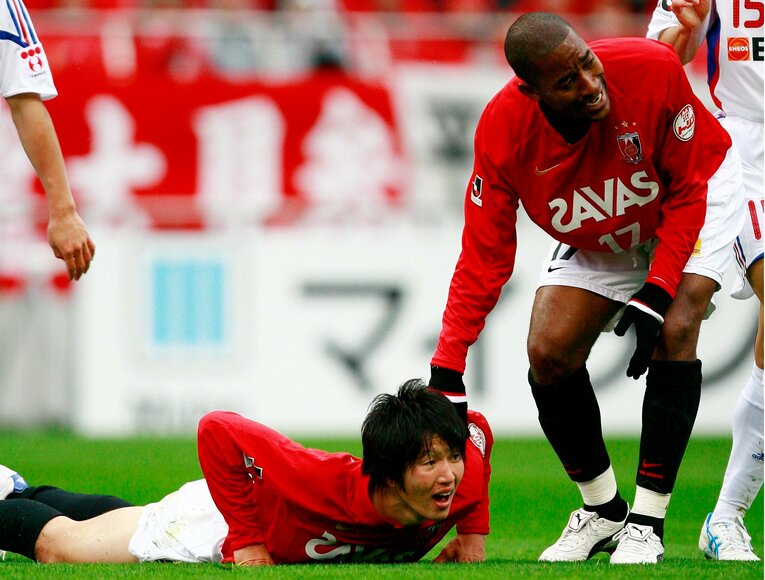 原口元気とエジミウソン（2009年）　©︎Tamon Matsuzono