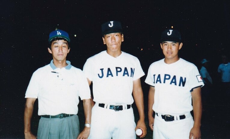 松井（中央）と三澤（右）と筆者