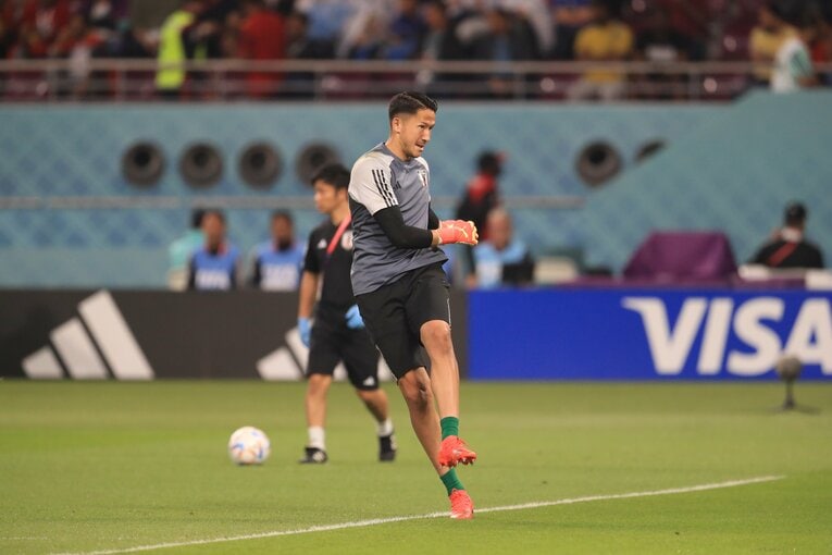 スペイン戦前の練習　©Kazuo Fukuchi／JMPA