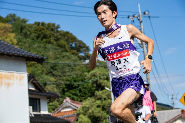 この出雲駅伝が駅伝デビューとなった赤津だったが、暑さで力を発揮できず、区間10位に終わった　©Nanae Suzuki
