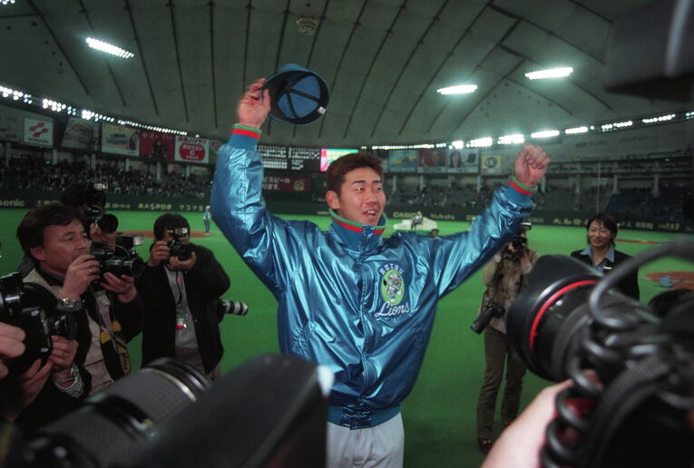 1999年4月、プロ初登板で初勝利を挙げた怪物・松坂大輔　©JIJI PRESS