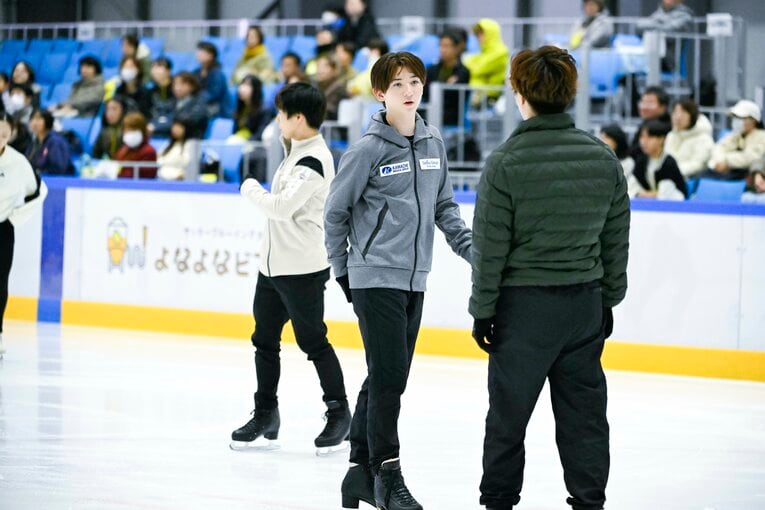 今季よりシニアに参戦するフィギュアジュニア世界王者の中田璃士（17歳）。関西アイスアリーナでの全日本強化合宿にて