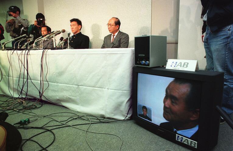 当日は150人もの報道陣が松井を目当てに訪れていたが…　©JIJI PRESS