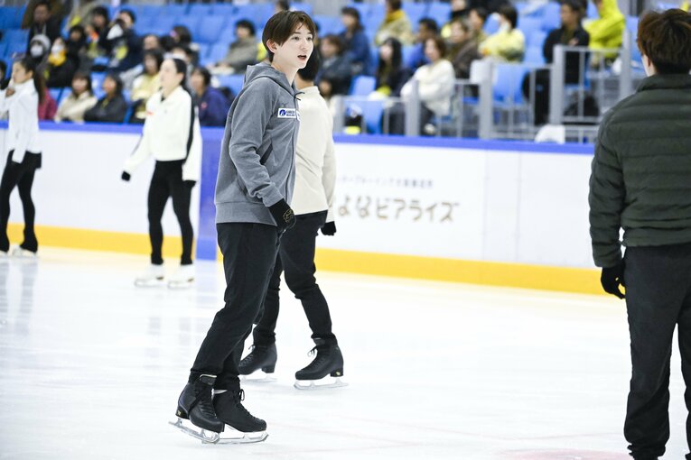 今季よりシニアに参戦するフィギュアジュニア世界王者の中田璃士（17歳）。関西アイスアリーナでの全日本強化合宿にて