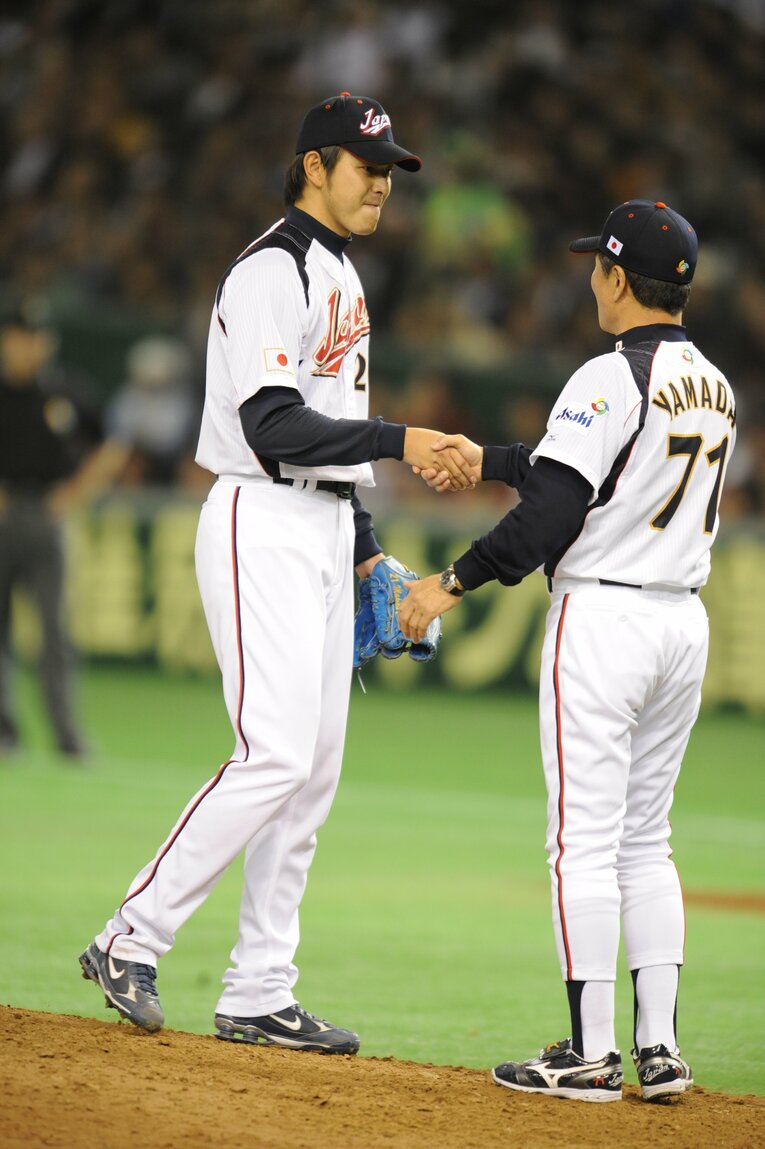 岩隈久志、山田久志コーチ　©︎Naoya Sanuki