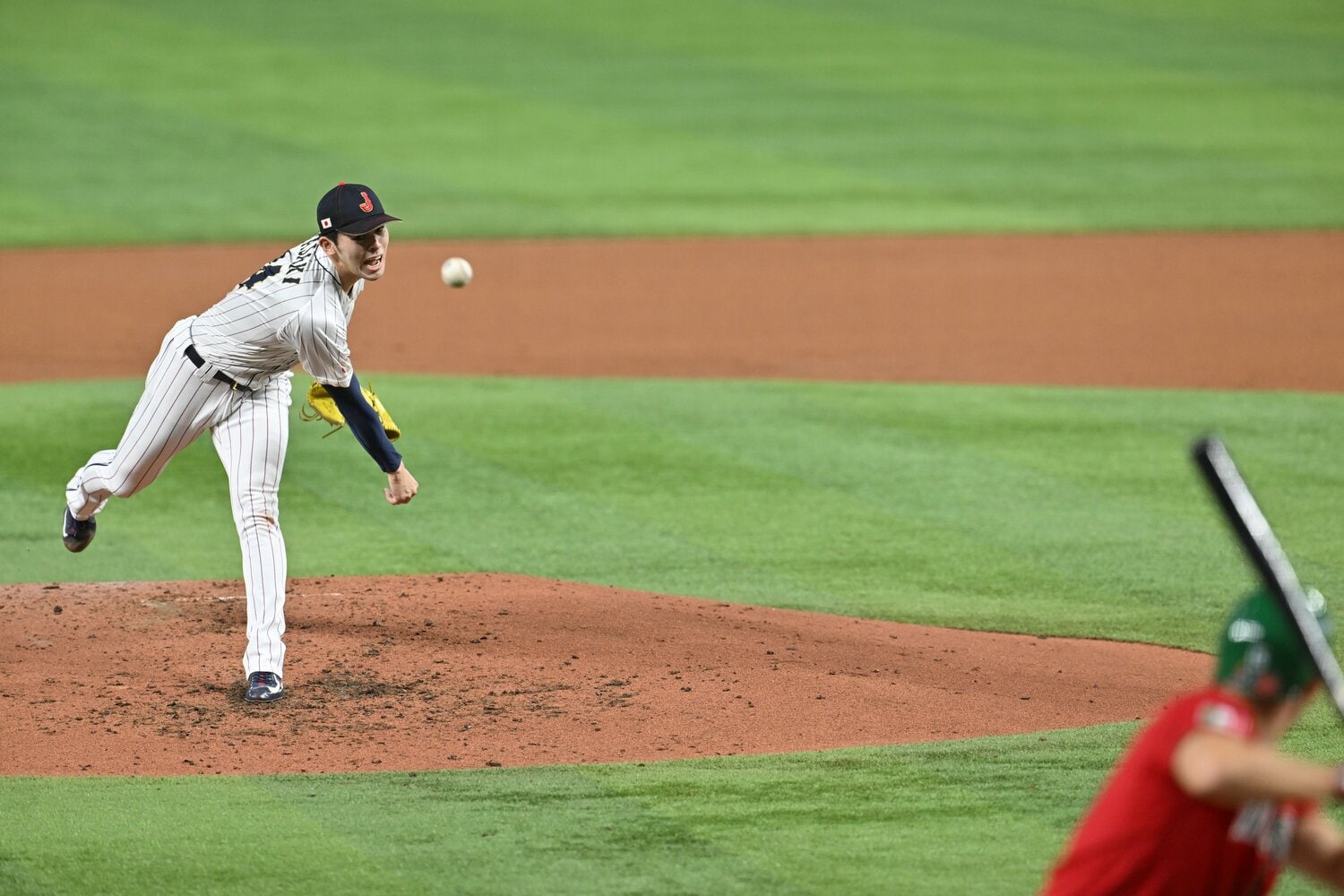WBC準決勝に先発した佐々木朗希 ©Naoya Sanuki