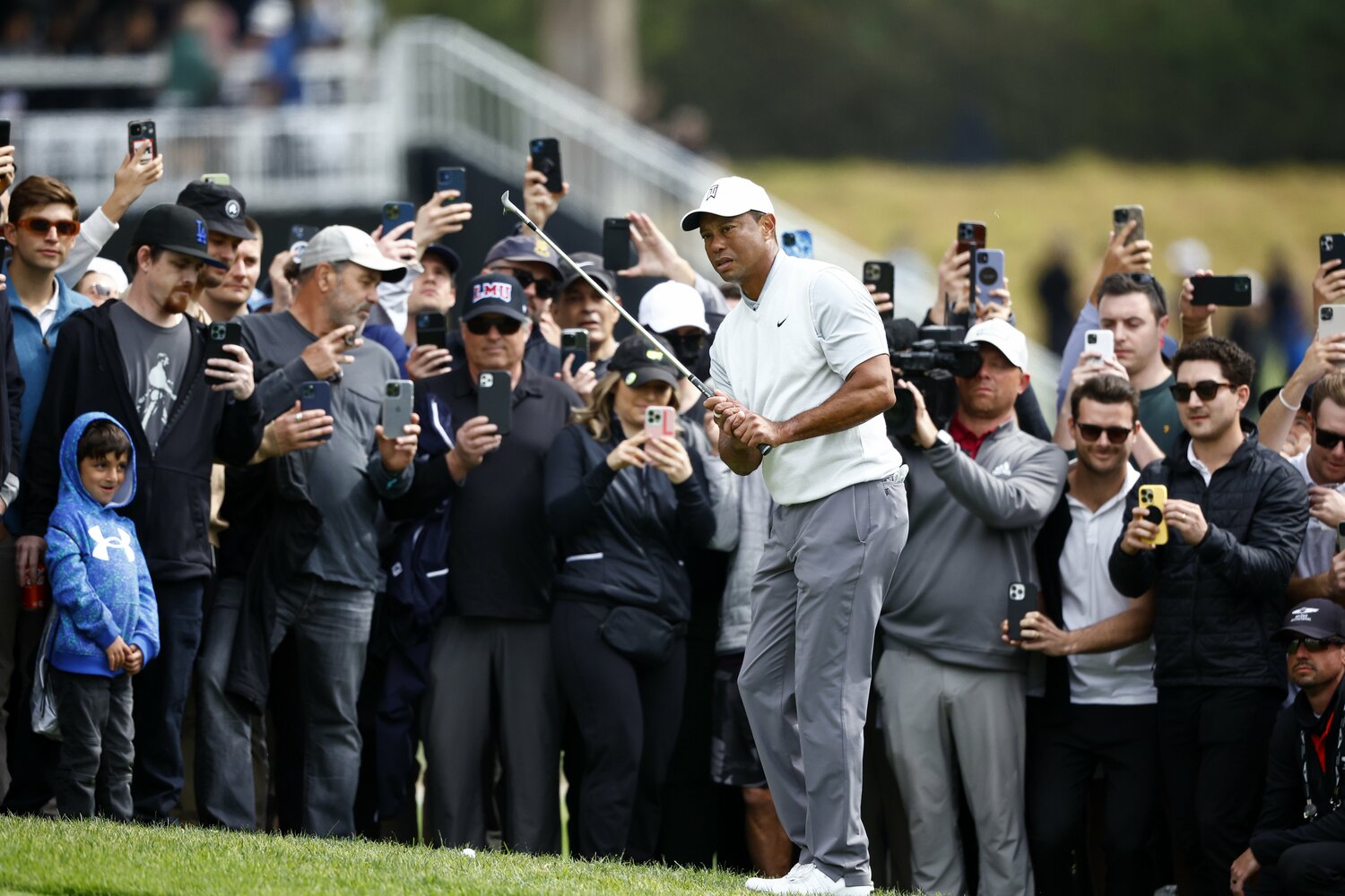 PGAツアー「ジェネシス招待」で約7カ月ぶりに公式戦出場を果たし、話題を独占したタイガー・ウッズ　©︎Getty Images