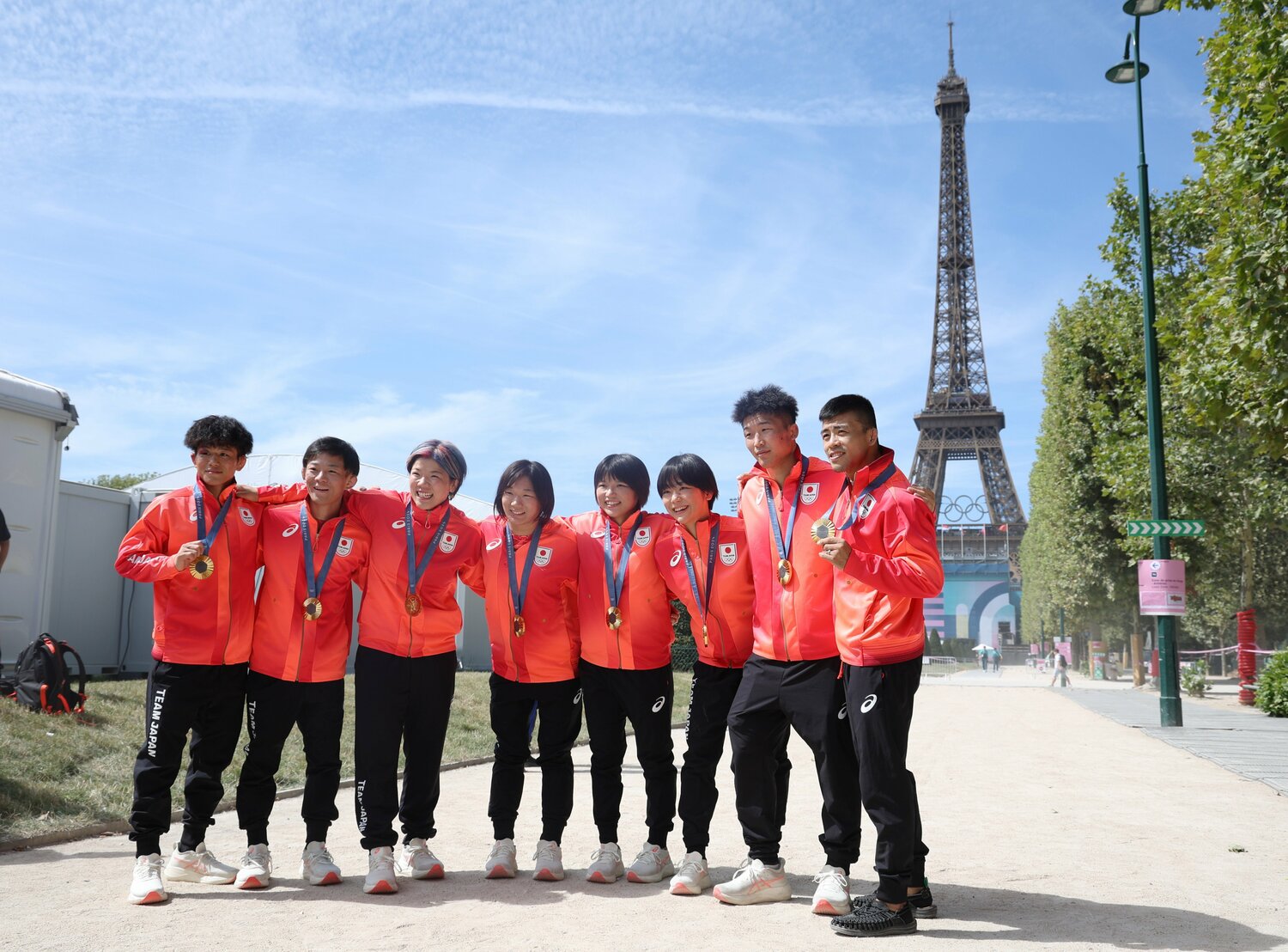 パリ五輪で躍進したレスリング日本代表の選手たち　©JIJI PRESS