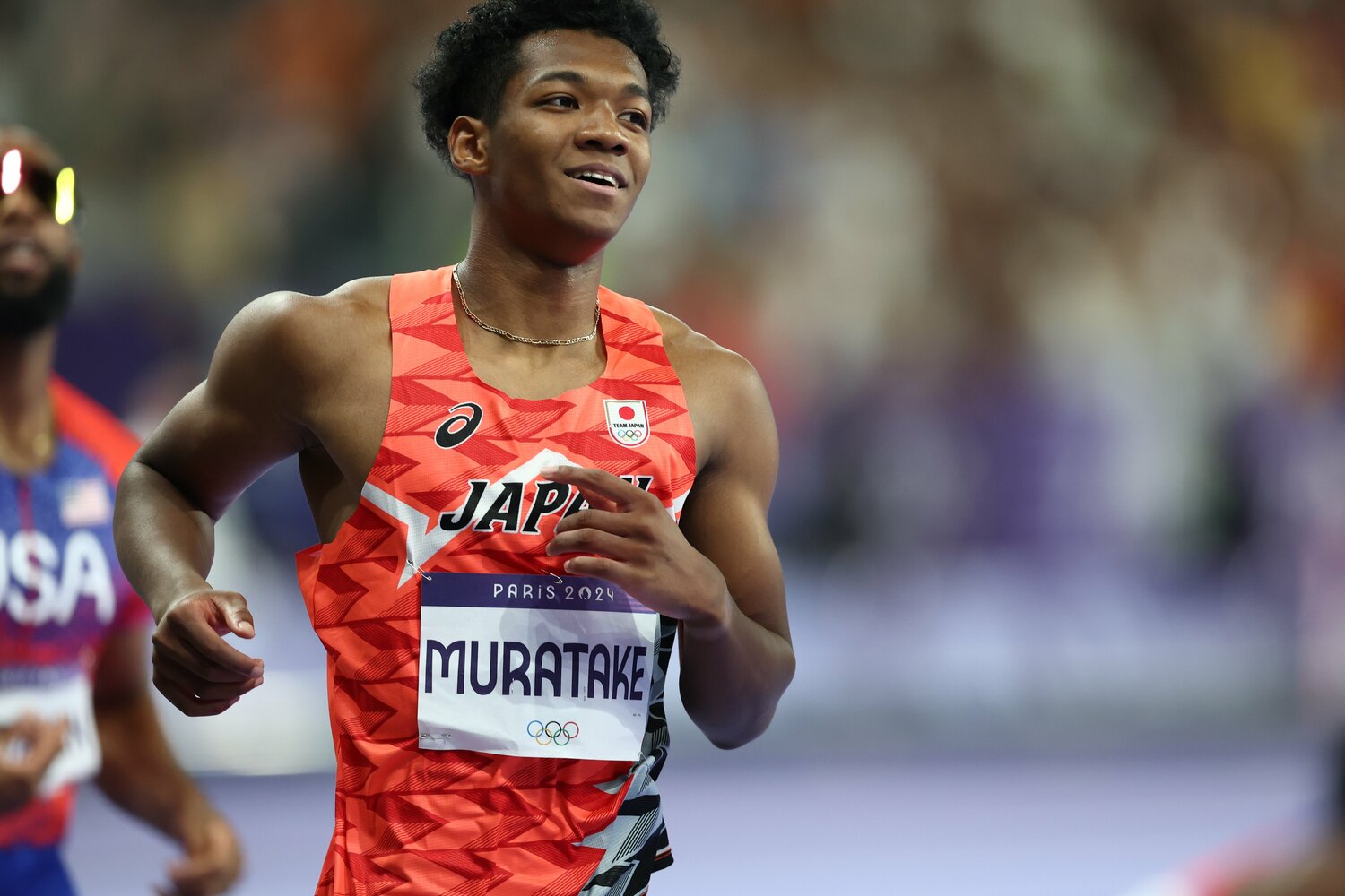 パリ五輪110mH決勝ゴール後の村竹ラシッド「喜んでいいのか分かんないっすね」 ©︎Ryosuke Menju/JMPA