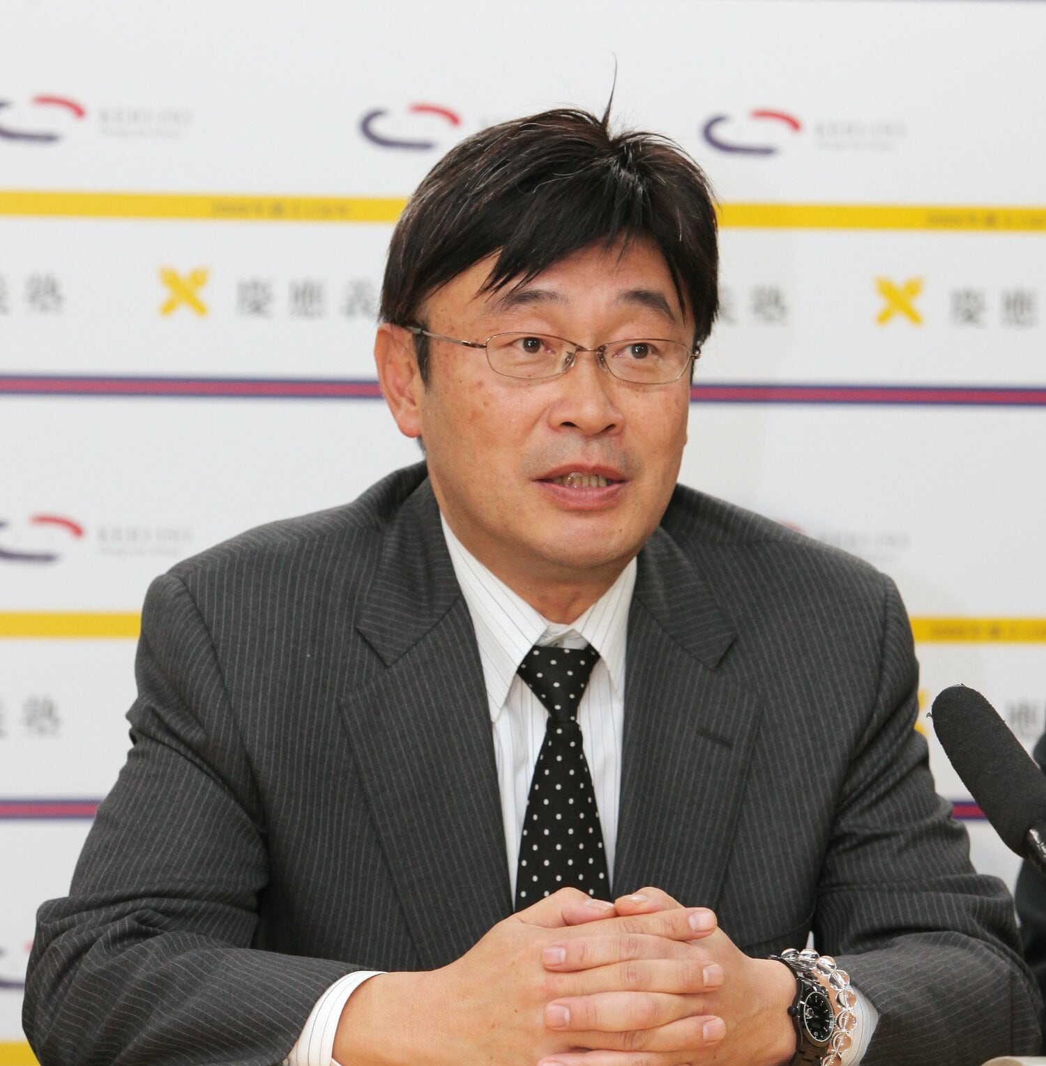 2015年まで慶応高校を率いた上田誠 ©JIJI PRESS