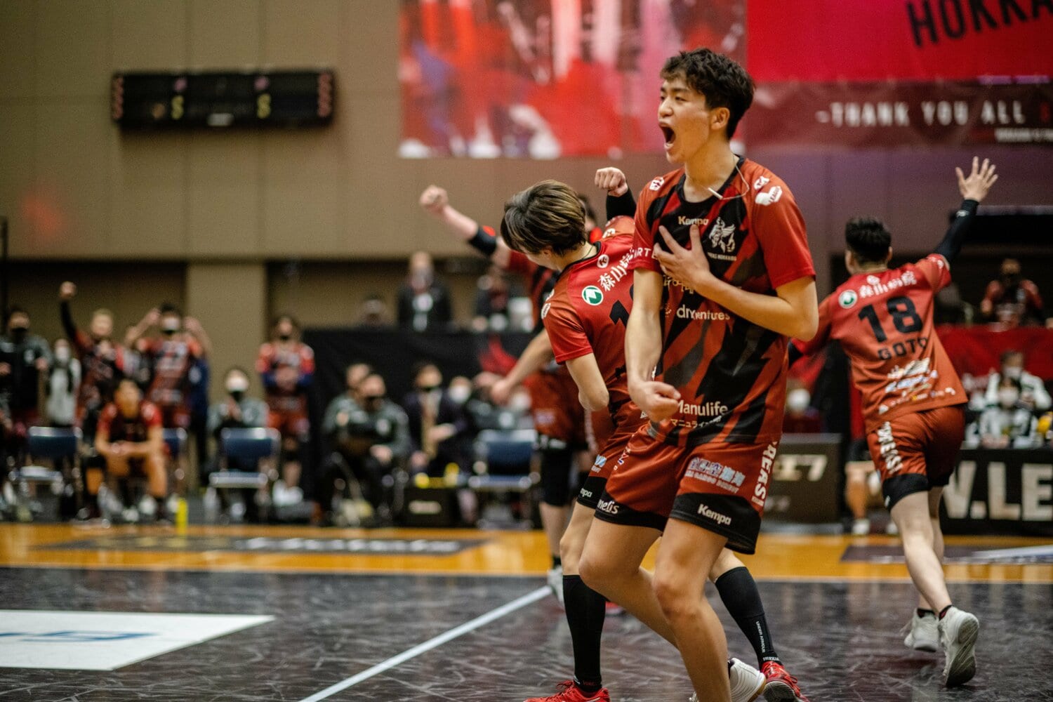 選手、ファンの一体感が生まれるV2ヴォレアス北海道のホームゲーム ©VOREAS,INC.