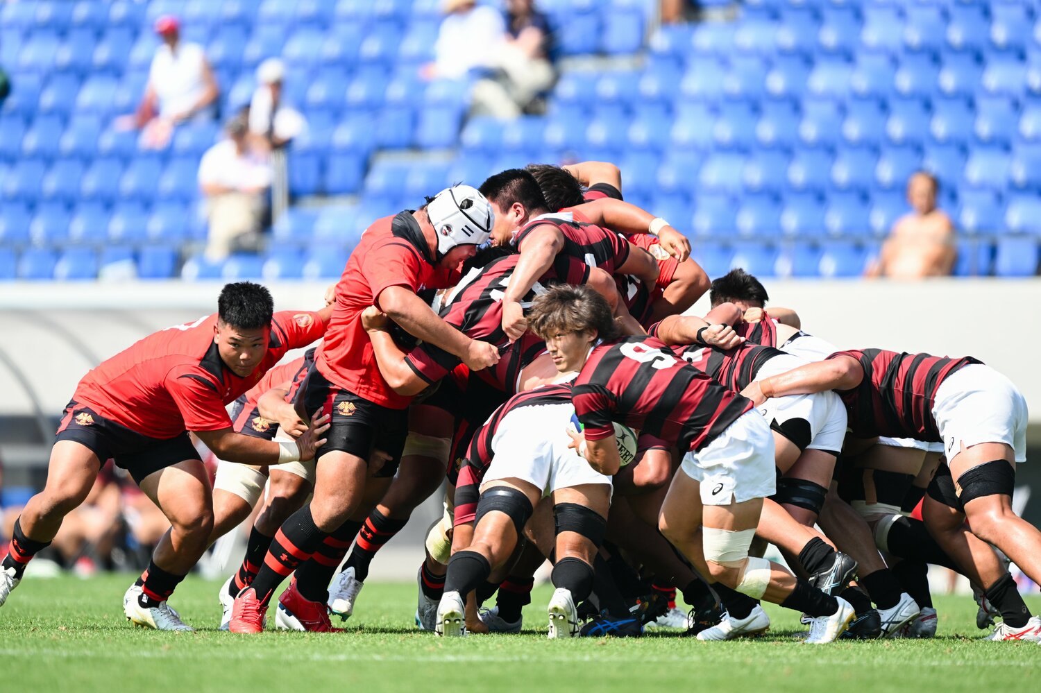 スクラムでは帝京に大きな差を見せつけられた圧倒された　©︎Yuka Shiga