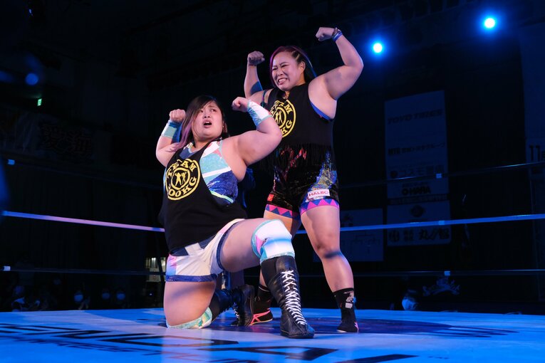 センダイガールズの11.23後楽園大会メインにて行われた「チーム200キロ」橋本千紘&優宇vsアンドラス宮城&響