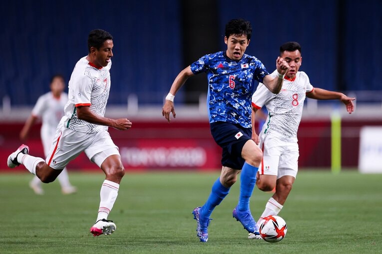 メキシコ戦の遠藤は攻撃面でも大きな存在感を放った©Getty Images