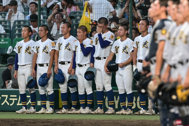 2回戦で仙台育英高に敗れた聖光学院野球部　©︎Nanae Suzuki