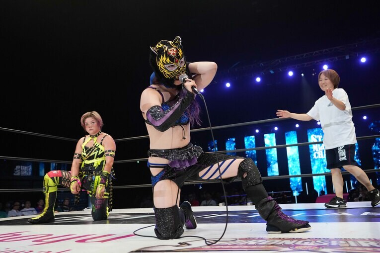 「新しい道、切り開いた方が面白い」とマイクでアピール