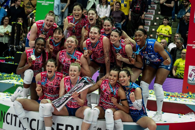 昨季は5冠を達成したイモコ・コネリアーノでプレーした関菜々巳。来季から同じセリエAのブスト・アルシーツィオでプレーする　©︎PA Images/AFLO