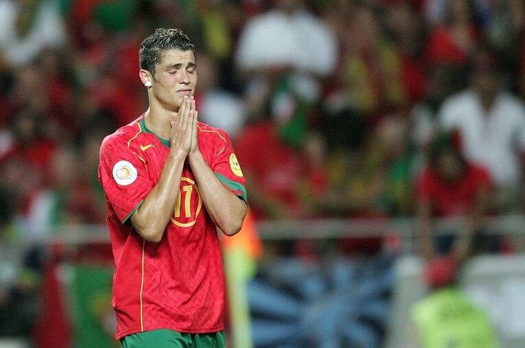 EURO2004のクリスティアーノ・ロナウド ／ photograph by Getty Images