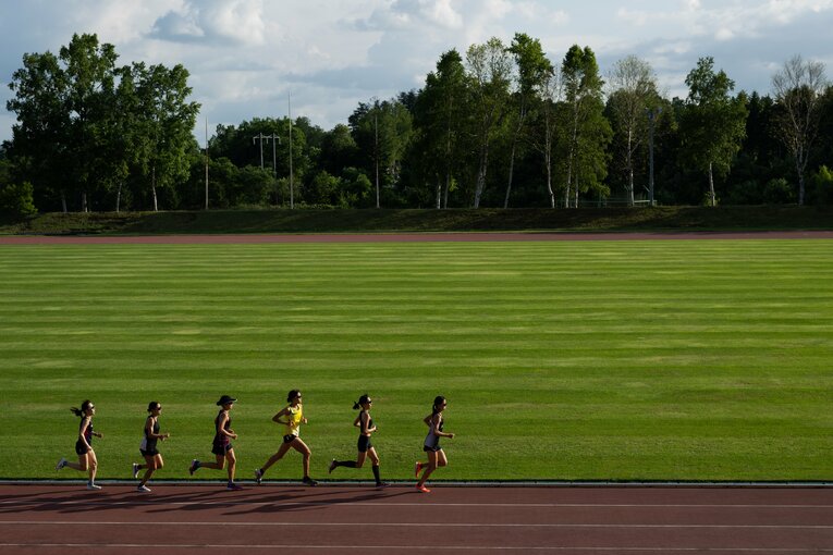 北海道士別市での夏合宿、練習の様子　©Nanae Suzuki